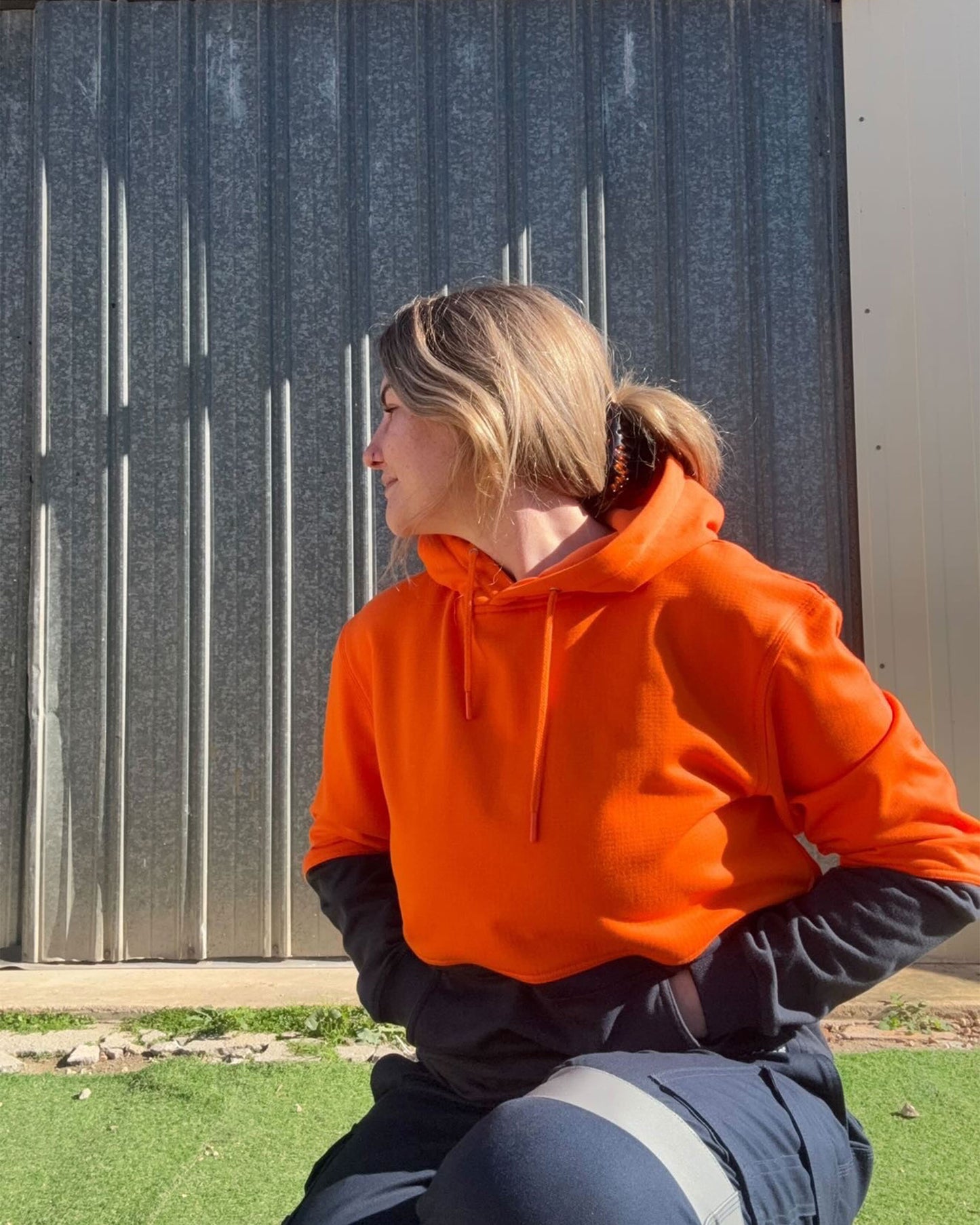 UFW-1 Women's Dodger Hoodie - Hi Vis Orange